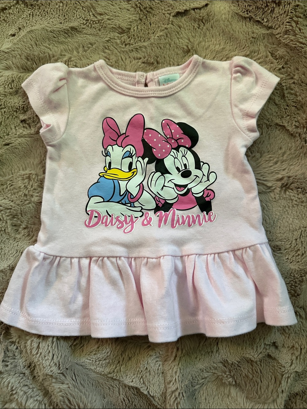Disney Pink Daisy & Minnie Peplum Toddler Top